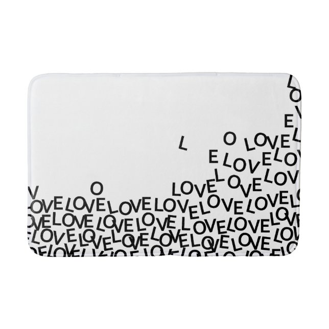 Liebe Typografie Bath Mat Badematte (Vorderseite)