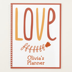 Liebe Typografie Boho Design Colors Name Modern Planer