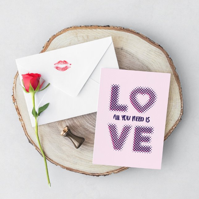 Liebe Typografie Design. Karte (Von Creator hochgeladen)