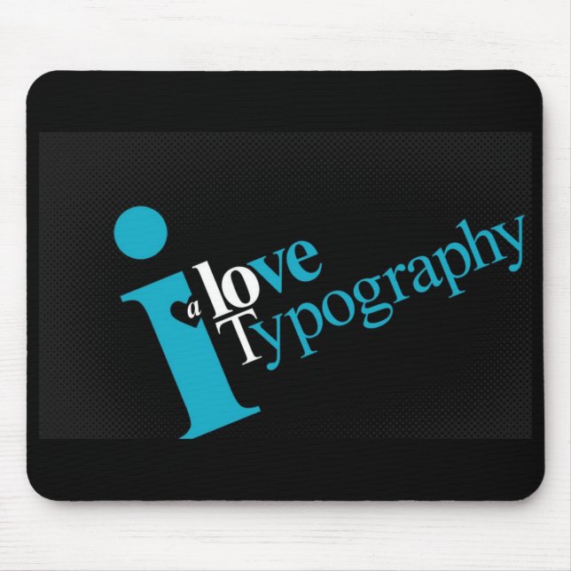 Liebe-Typografie-einlos Mousepad (Vorne)