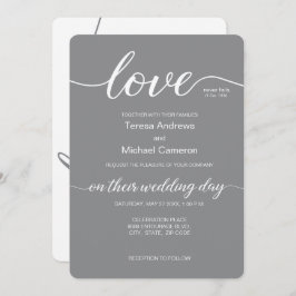 Liebe Typografie Elegantes Hochzeitsskript Einladung