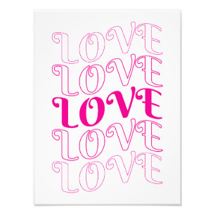 Liebe Typografie Fotodruck
