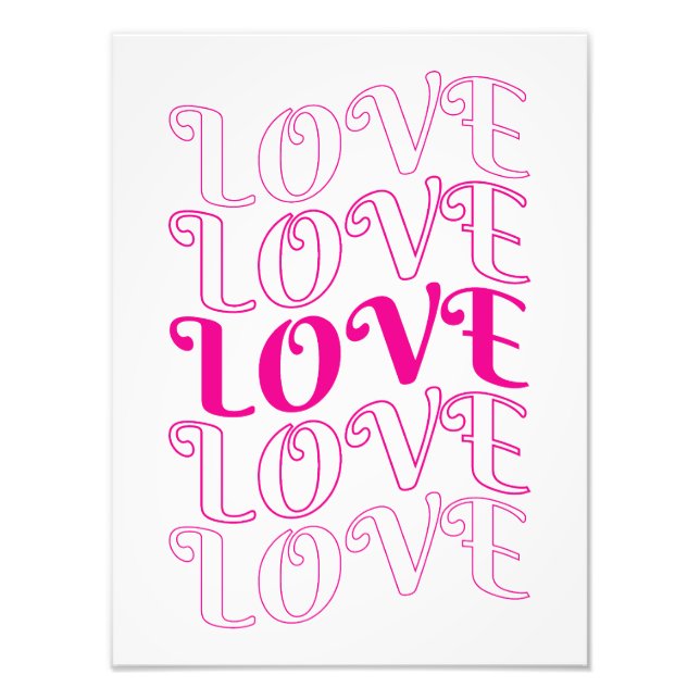 Liebe Typografie Fotodruck (Vorne)