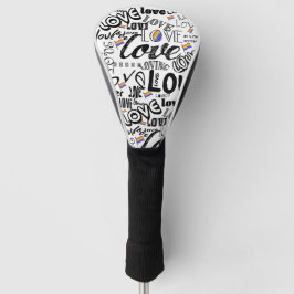 Liebe Typografie Golf Head Cover Design Headcover