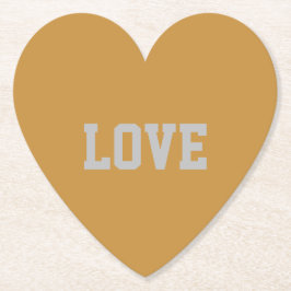 LIEBE Typografie Herz Untersetzer Set