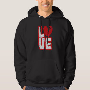 Liebe Typografie Herzen Valentinstag Romantisches Hoodie