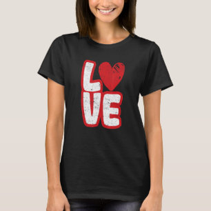 Liebe Typografie Herzen Valentinstag Romantisches T-Shirt