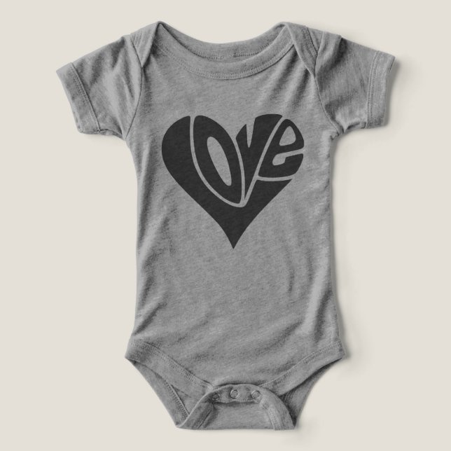 Liebe Typografie in Herzform (Design Vorderseite)