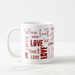 LIEBE! Typografie Kaffeetasse