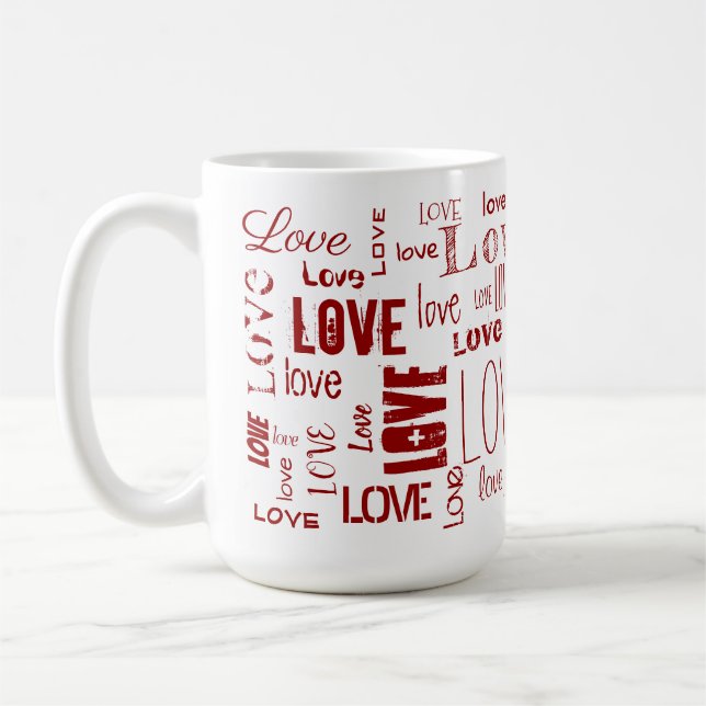 LIEBE! Typografie Kaffeetasse (Links)