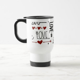 Liebe-Typografie-Kaffeetasse Reisebecher
