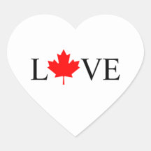 Liebe Typografie mit rotem Ahornblatt Kanada Tag