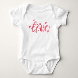 Liebe Typografie Pink Girly Baby Glam Niedlich Gir Baby Strampler