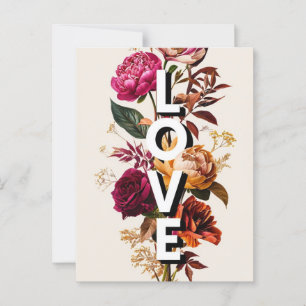 Liebe Typografie Postkarte
