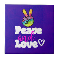 Liebe Typografie Rainbow Hand Peace Sign