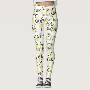 Liebe Typografie Text Liebe You Palms Leggings