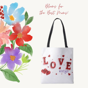 Liebe Typografie Tote Bag