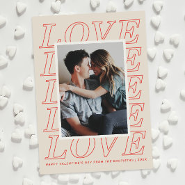 Liebe Typografie Valentine's Day Card - Rot Feiertagskarte
