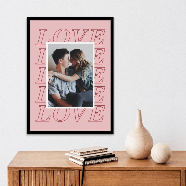 Liebe Typografie Valentinstag Poster - Rosa (Von Creator hochgeladen)