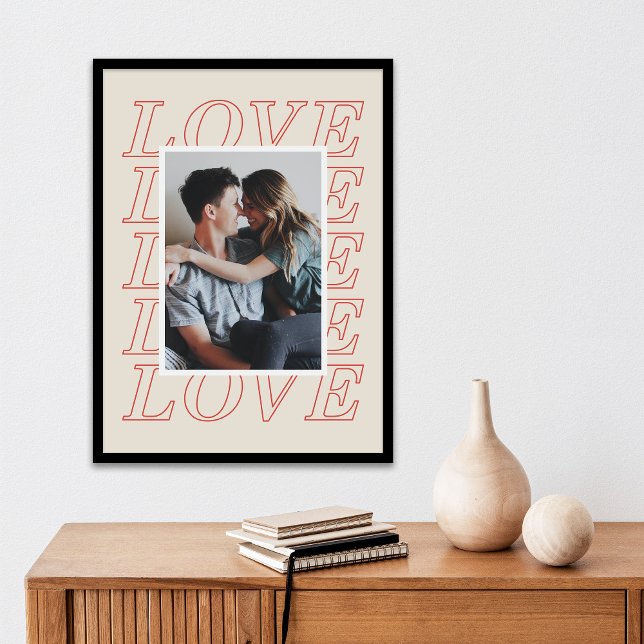 Liebe Typografie Valentinstag Poster - Rot (Von Creator hochgeladen)