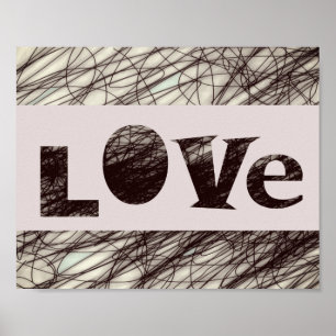 Liebe-Typografie zitiert Poster-Wortart Poster
