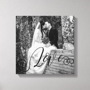 LIEBE Typografy Foto Overlay Leinwanddruck