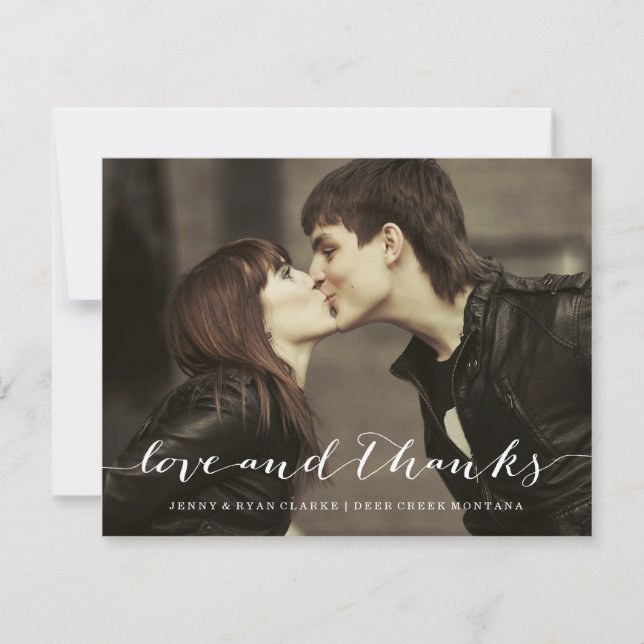 LIEBE U. DANK-SKRIPT WEDDING %PIPE% DANKEN IHNEN DANKESKARTE (Vorderseite)