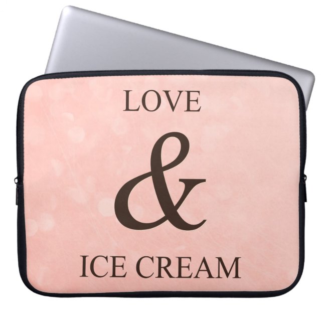 Liebe u. Eiscreme Laptopschutzhülle (Vorderseite)