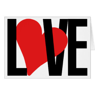 Liebe-u. Herz-Karte (rot)