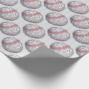 Liebe U Liebe Boston-Baseball Geschenk Wrap 02-Blu Geschenkpapier