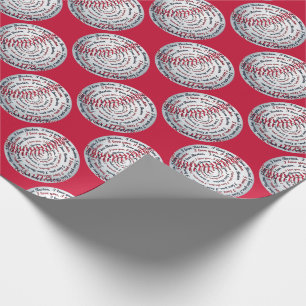 Liebe U Liebe Boston-Baseball Geschenk Wrap 06-Red Geschenkpapier