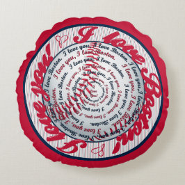 Liebe u Liebe Boston Round Baseball Pillow Rundes Kissen