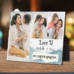 Liebe U Mama: Meine immerwährende Inspiration Fotoplatte<br><div class="desc">Diese gefühlvolle Zazzle-Tafel erfasst die Liebe und Wertschätzung, die Sie für Ihre Mutter haben, mit drei hochgeschätzten Fotos, die Ihre besondere Bindung widerspiegeln. Die Fotos sind geschmackvoll und ausgewogen angeordnet, wobei die Worte "Liebe Sie" in elegantem Schriftzeichen unter den Fotos dargestellt werden. Die Plakette besteht aus hochwertigen Materialien, die ihre...</div>