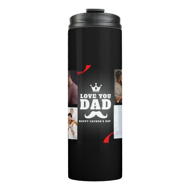 Liebe u Papa glücklicher Vater Tag Thermosbecher (Vorderseite)