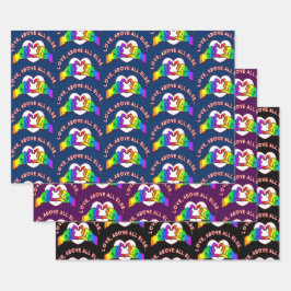 Liebe über alle anderen Papiertücher Geschenkpapier Set