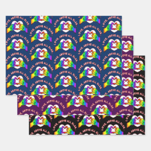 Liebe über alle anderen Papiertücher Geschenkpapier Set