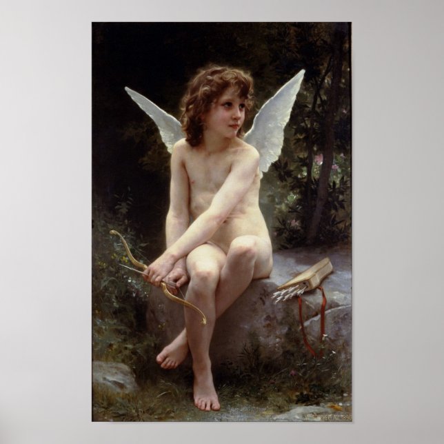 Liebe über das Lookout von William Bouguereau Poster (Vorne)