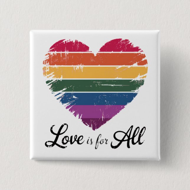 Liebe über HassGay Pride und Rechtshilfe Button (Vorderseite)