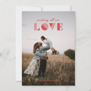 Liebe überlagern Valentinstag-Karte - Rot Einladung