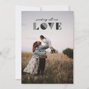 Liebe überlagern Valentinstag-Karte - Schwarz Einladung