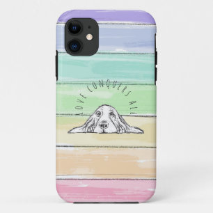 Liebe überwindet alles Hund Regenbogen Basset Houn Case-Mate iPhone Hülle