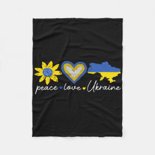 Liebe Ukraine Frieden Sonnenblume Herz Einheit Bew Fleecedecke