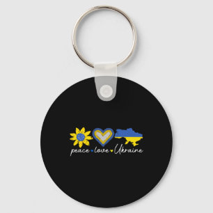 Liebe Ukraine Frieden Sonnenblume Herz Einheit Bew Schlüsselanhänger