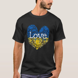 Liebe Ukraine Herz Ukrainische Flora Ukrainische F T-Shirt