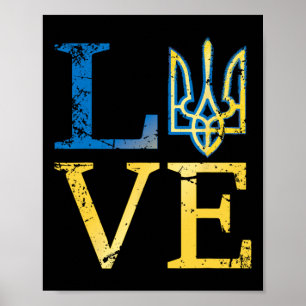 Liebe Ukraine Shirtukrainisch Tryzub Zelensky Mili Poster