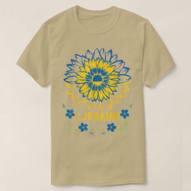 LIEBE Ukraine Sonnenblume ukrainische Flagge mit d T-Shirt (Design vorne)