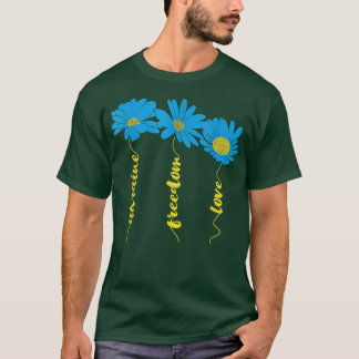 LIEBE Ukraine Sonnenblume ukrainische Flagge mit d T-Shirt