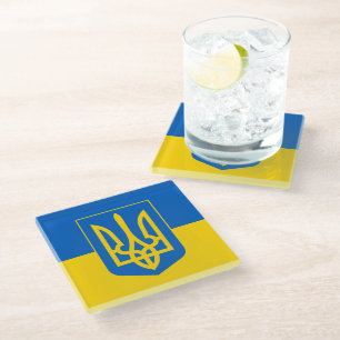 Liebe Ukraine & Ukrainische Fahne Mode / Sportfan Glasuntersetzer