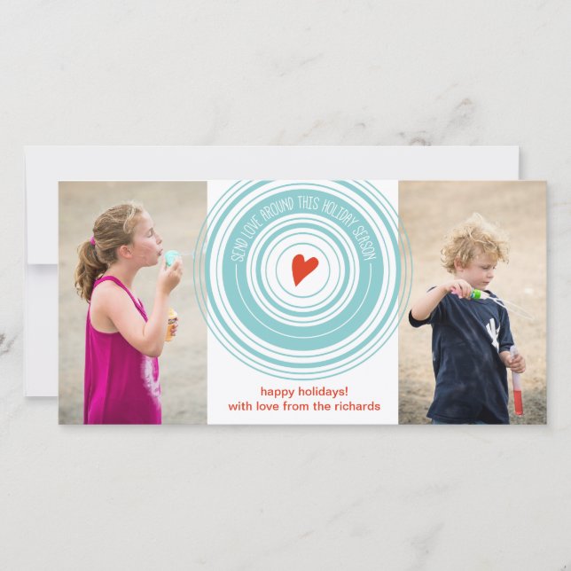 Liebe um x2 senden feiertagskarte (Vorderseite)