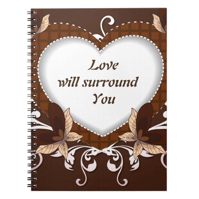 Liebe umgibt Ihr Notebook Notizblock (Vorderseite)